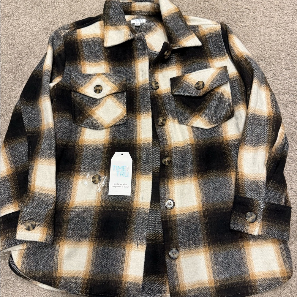 NWOT Time and Tru Plaid Shirt Jacket